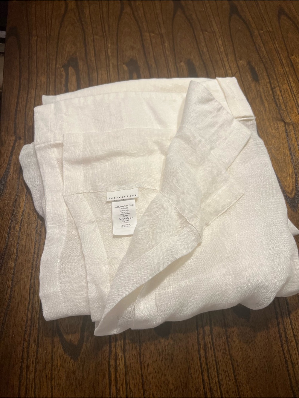 SALE++ Pottery Barn 50x96  Linen Sheer Curtain in Soft White (Ivory)